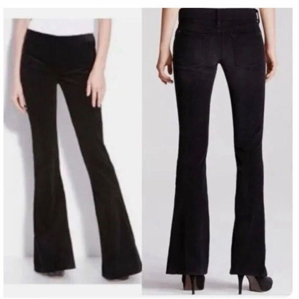 Vince $225 Black Micro Corduroy Flare br Leg Pants Size 6 Y2K 90s